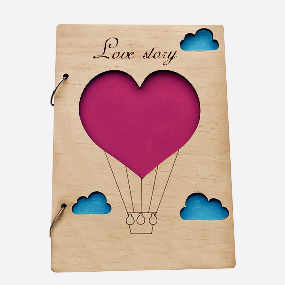 

Фотоальбом в деревянной обложке «Воздушный шар - Love story» на 40 страниц 30 х 22 см, на 100 фото Primax-art
