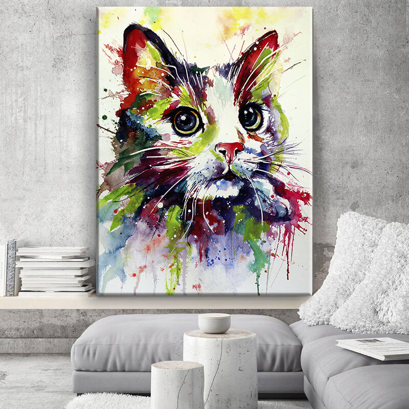 

Картина на холсте Животные Watercolor Pussycat 90х120 см.