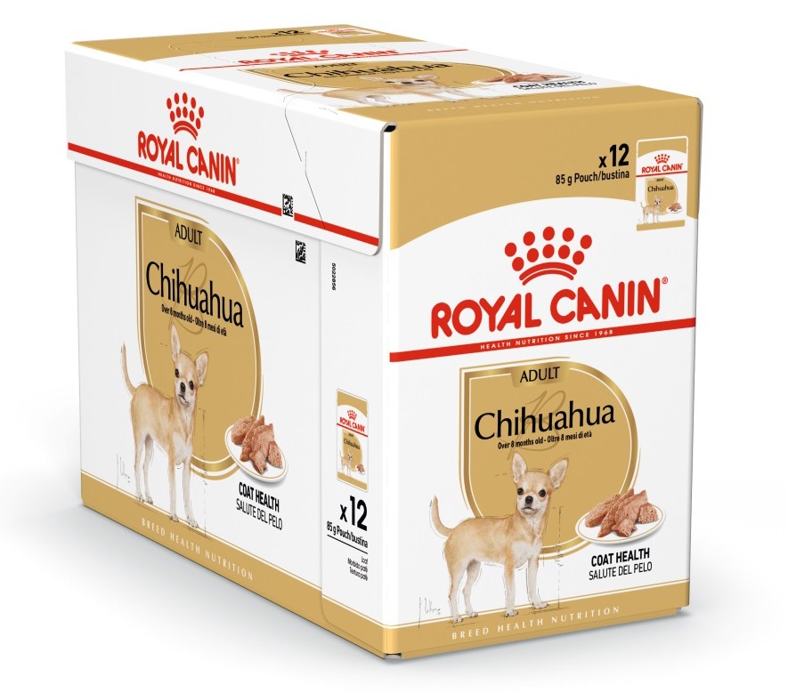 

Royal Canin Chihuahua Adult Влажный корм для собак породы Чихуахуа старше 8 месяцев. Блок паучей 12 штук по 85 г