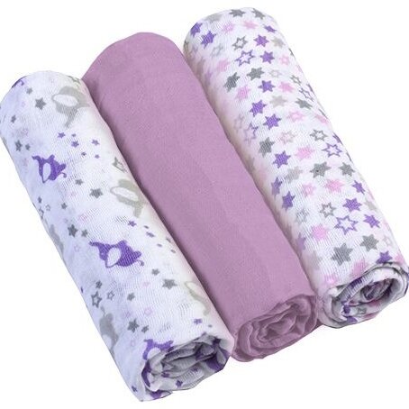 

Муслиновые пеленки BabyOno Cупермягкие 3 шт. Фиолетовые (348/04)