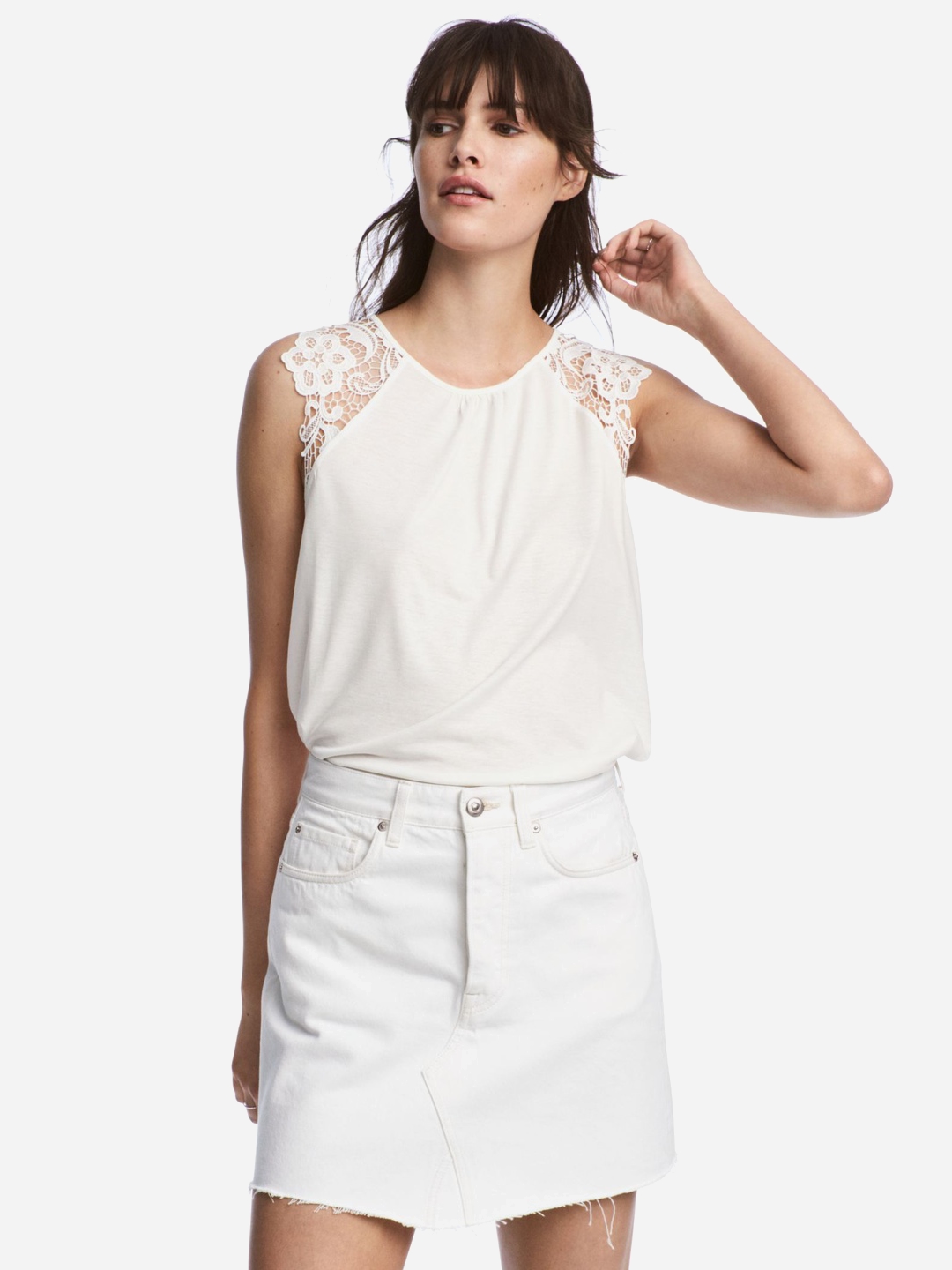 

Майка H& 07814610_2  (170/96А) Белая, Майка H&M 07814610_2 M (170/96А) Белая