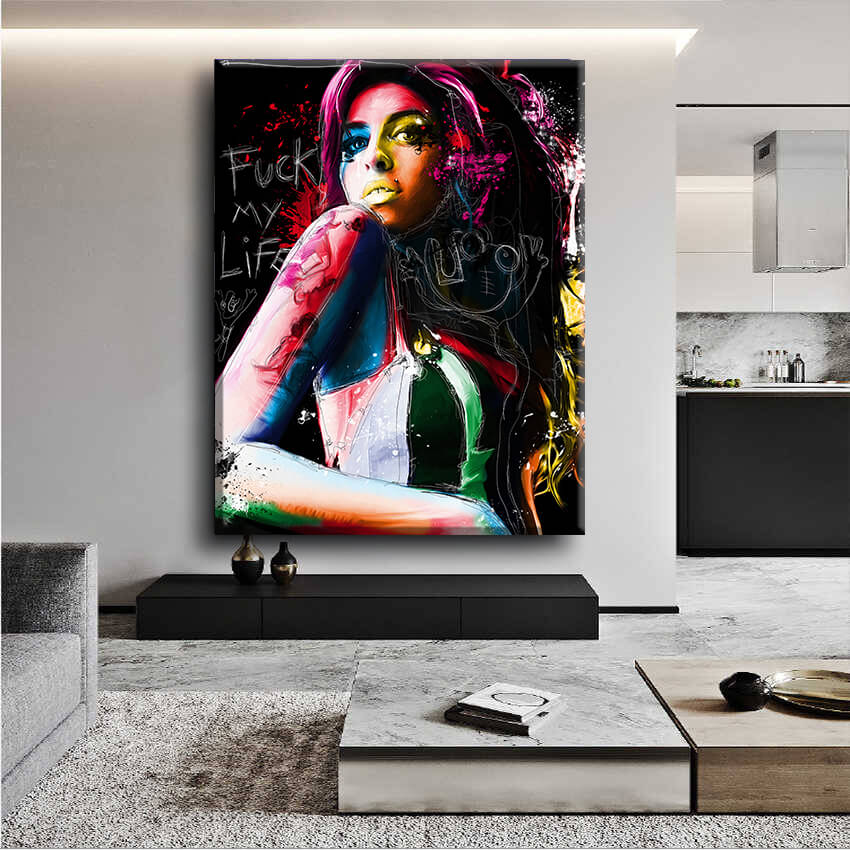 

Картина на холсте Личности Amy Winehouse 75х100 см.
