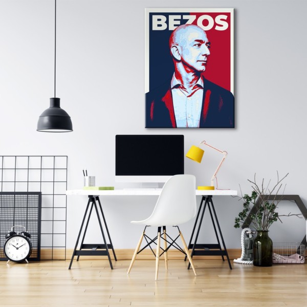 

Картина на холсте Личности Bezos 75х100 см.