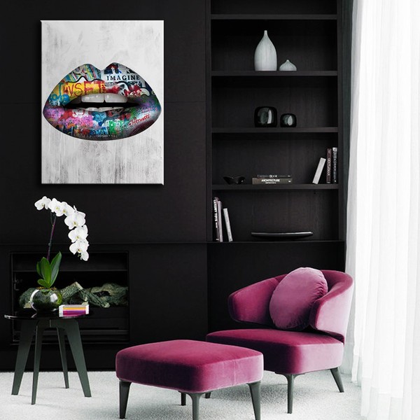 

Картина на холсте Урбан Арт Lips 75х100 см.