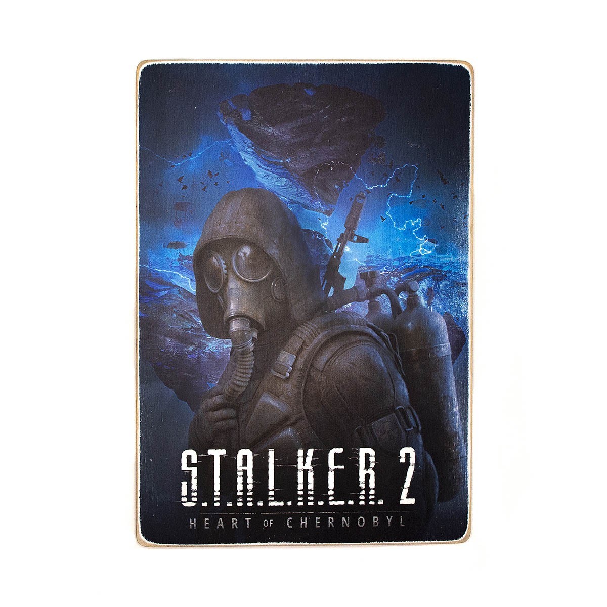 

Деревянный постер Wood Posters "Постер "S.T.A.L.K.E.R. 2: Сердце Чернобыля. Артовый Сталкер на синем фоне. Вертикальный" (A1 формат, фанера)