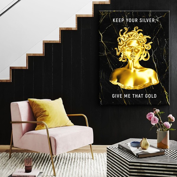 

Картина на холсте Искусство Golden Medusa 75х100 см.