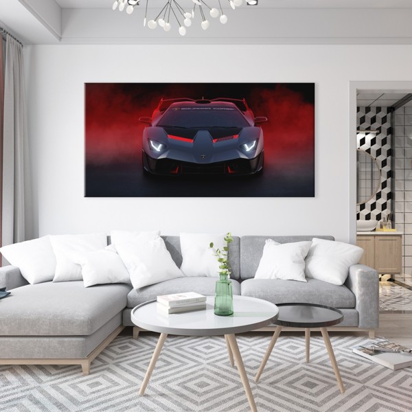 

Картина на холсте Автомобили Lamborgini 70х140 см.