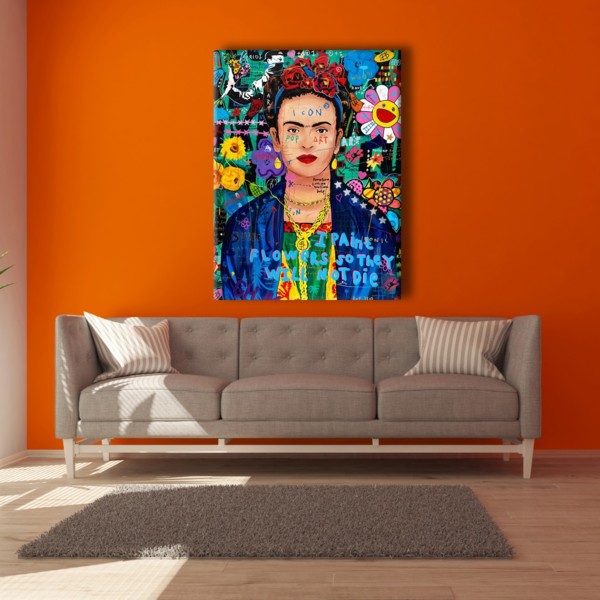 

Картина на холсте Искусство Frida Kahlo 75х100 см.