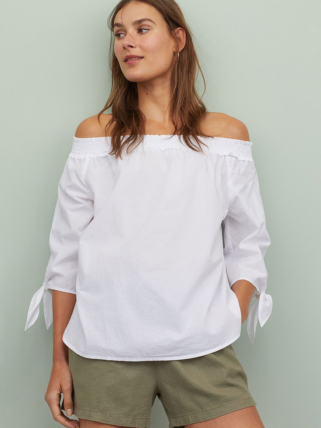 

Блузка H&M 0690644-01  Белая, Блузка H&M 0690644-01 38 Белая