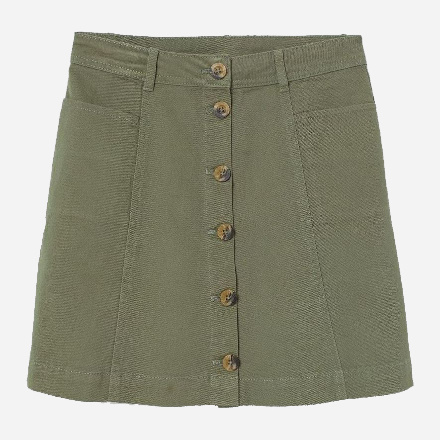 

Юбка джинсовая H&M 0674606  Хаки, Юбка джинсовая H&M 0674606 34 Хаки
