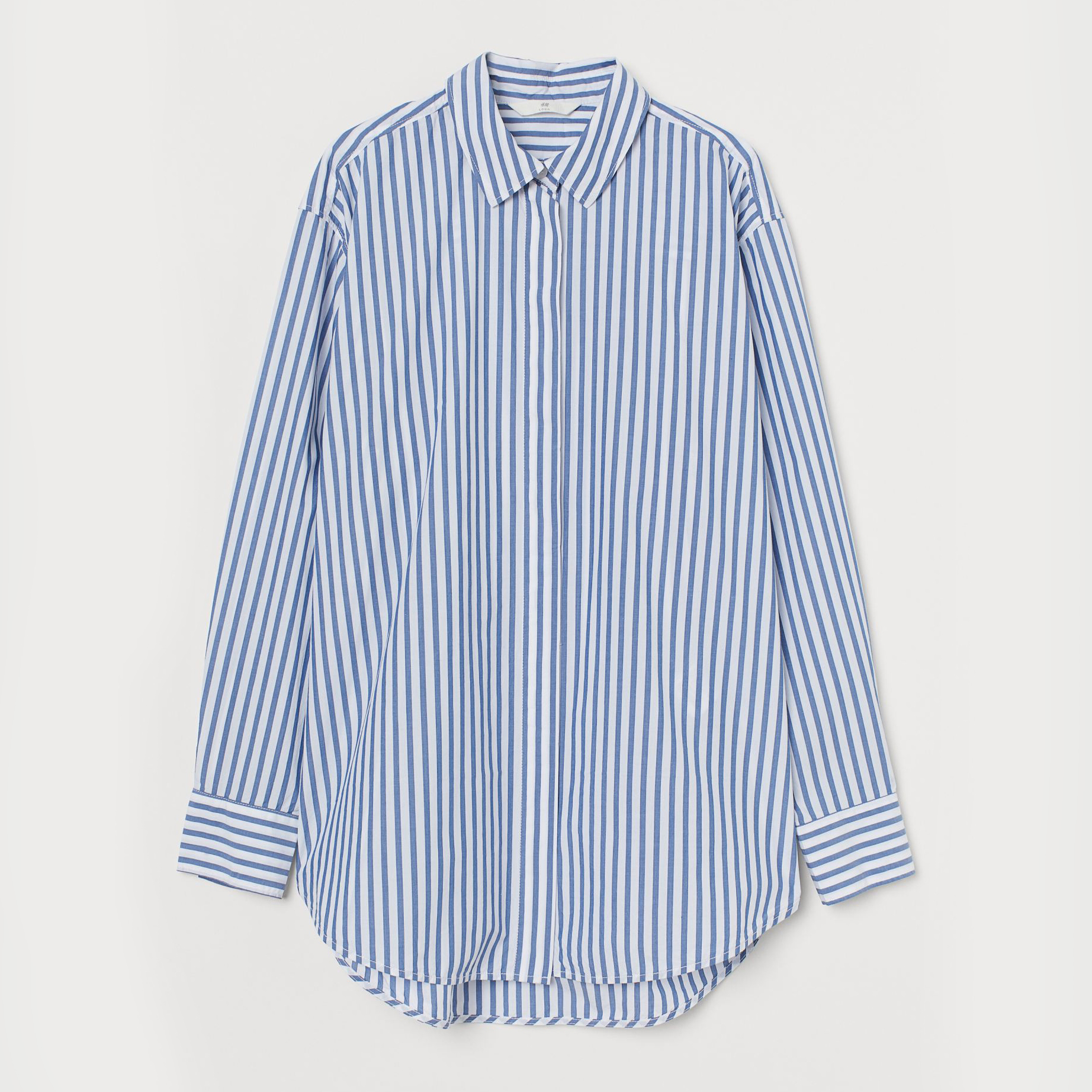 

Рубашка H&M 0811525005  (165/88А) Синяя, Рубашка H&M 0811525005 S (165/88А) Синяя