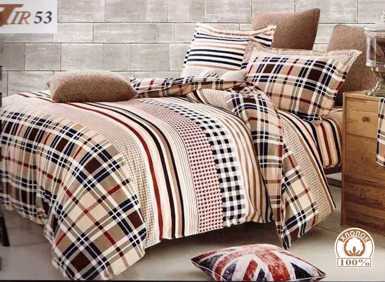 

Постельное белье комплект из Бязи "Клетка классика". Размер Полуторный, простынь на Резинке, для Стандартной подушки (TIR_2153-308 1.5/R-SP)