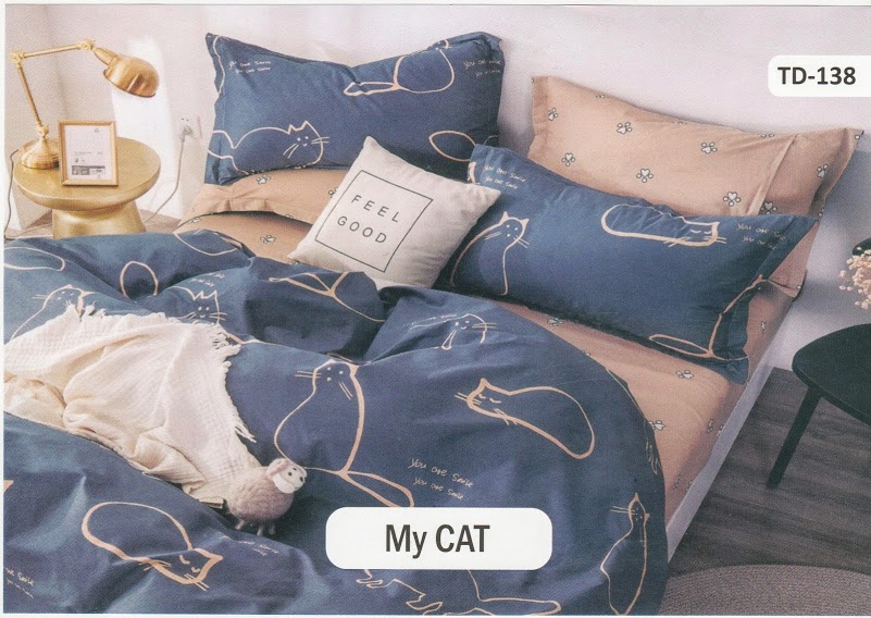 

Постельное белье комплект из Бязи "Мой кот (my cat)". Размер Семейный, простынь на Резинке, для Евро подушки (TIR_2339-210 S/R-EP)
