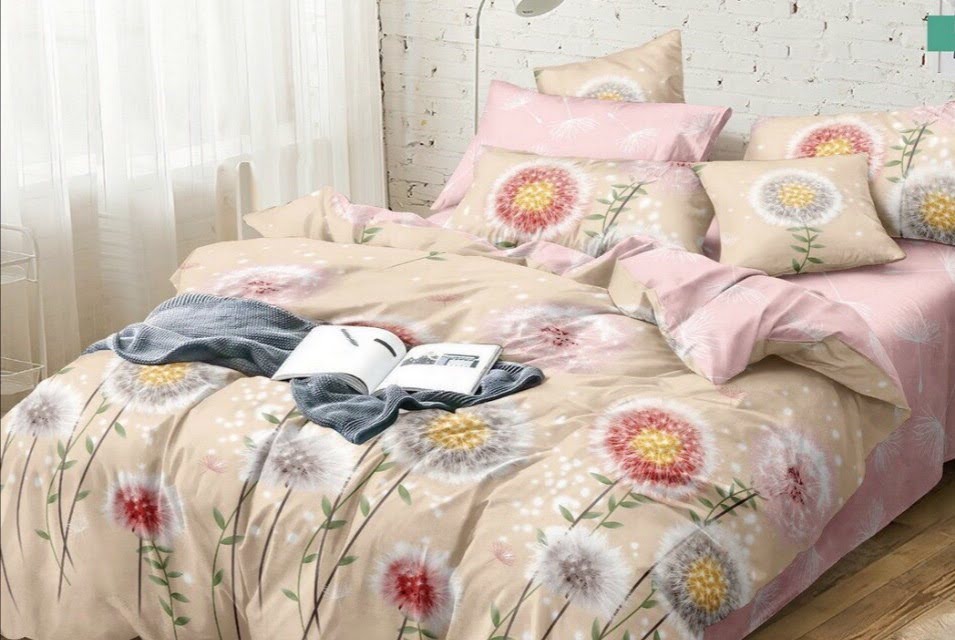 

Постельное белье комплект из Бязи "Одуванчики бежевые". Размер Двуспальный макси, простынь на Резинке, для Стандартной подушки (TIR_2508-720 2M/R-SP)