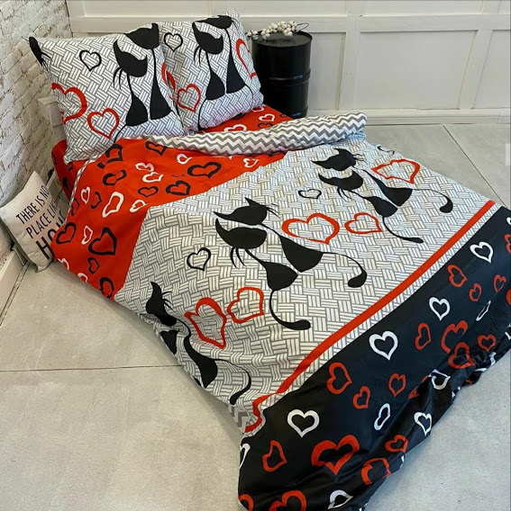 

Постельное белье комплект из Бязи "Влюбленные кошки". Размер Семейный, для Евро подушки (TIR_2316-413 S-EP)