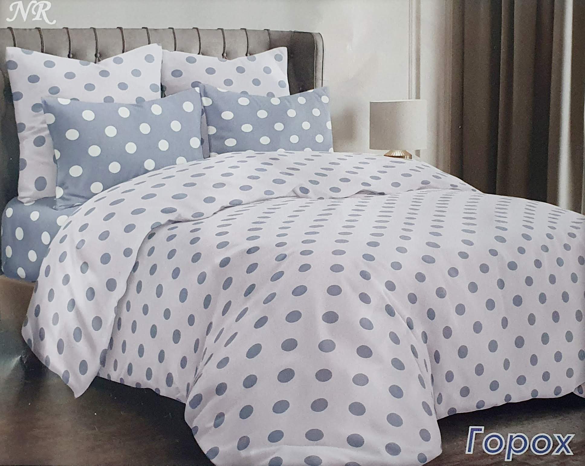 

Постельное белье комплект из Бязи "Горошек комбинированный". Размер Полуторный, для Стандартной подушки (TIR_2501-713 1.5-SP)