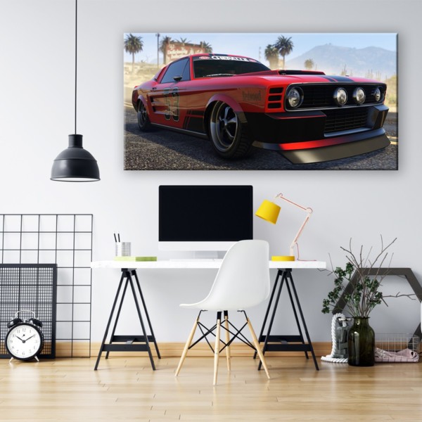 

Картина на холсте Игры GTA Redwood 70х140 см.