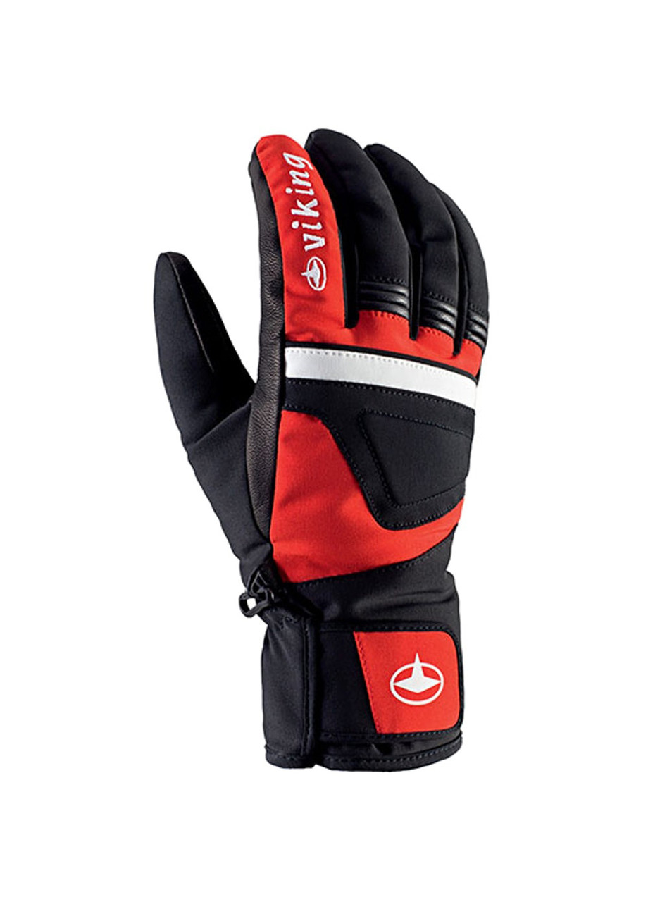 

Перчатки горнолыжные Viking Hurricane 8(M) Черный с красным