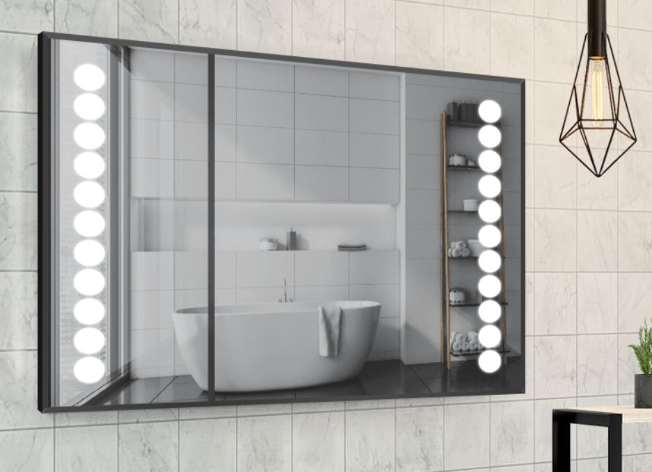 

Зеркало в алюминиевой раме c LED подсветкой Smart Mirror сенсорное Varese-R 100 x 120 см Прямоугольное