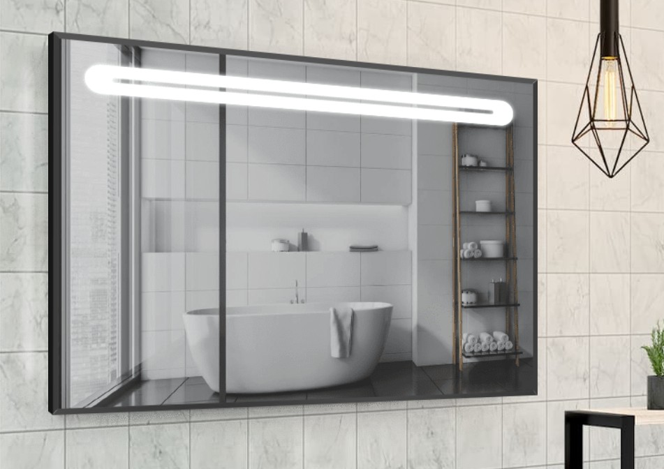 

Зеркало в алюминиевой раме c LED подсветкой Smart Mirror сенсорное Venezia-R 70 x 110 см Прямоугольное