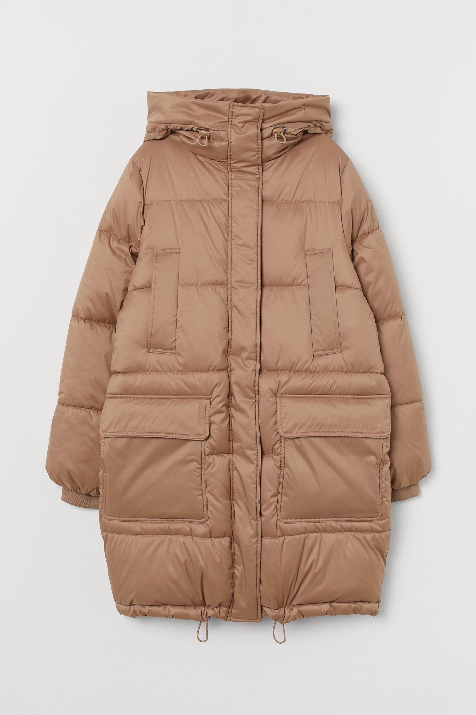 

Утепленная куртка с капюшоном H&M  Бежевый, Утепленная куртка с капюшоном H&M XL Бежевый