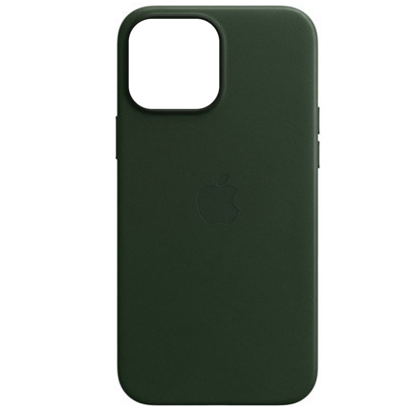 

Кожаный чехол Leather Case (AAA) для Apple iPhone 13 Pro (6.1") Зеленый / Sequoia Green