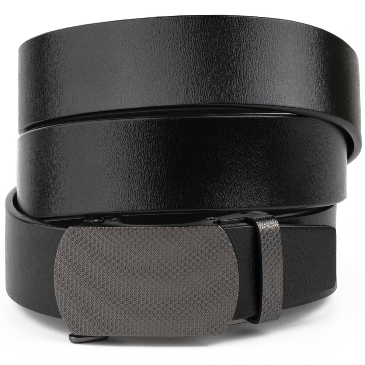 

Ремень мужской с зернистой пряжкой автомат Vintage 20272 Черный