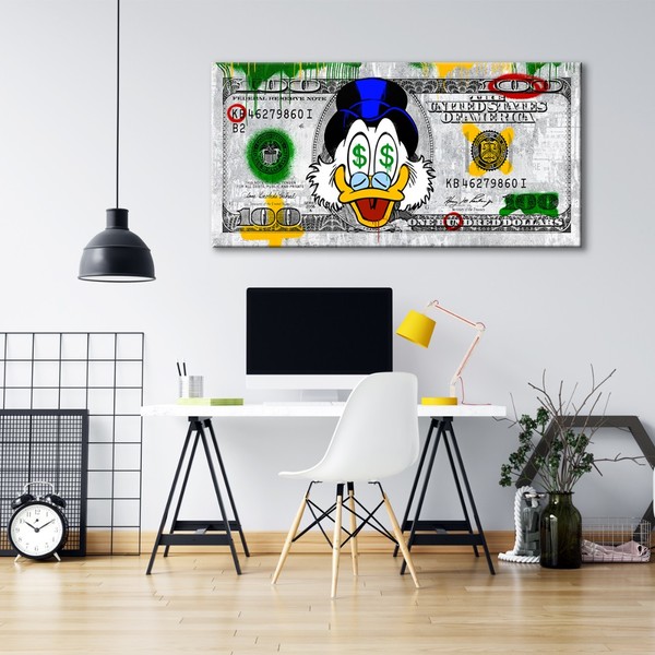 

Картина на холсте Деньги Scroodge 50х100 см.