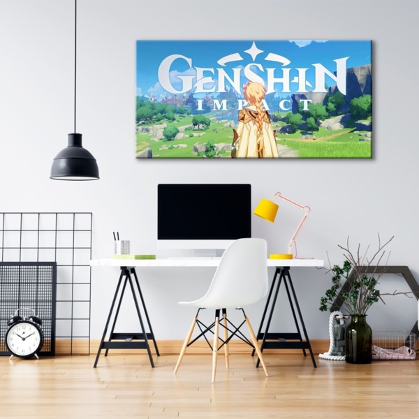 

Картина на холсте Игры Genshin Impact 70х140 см.