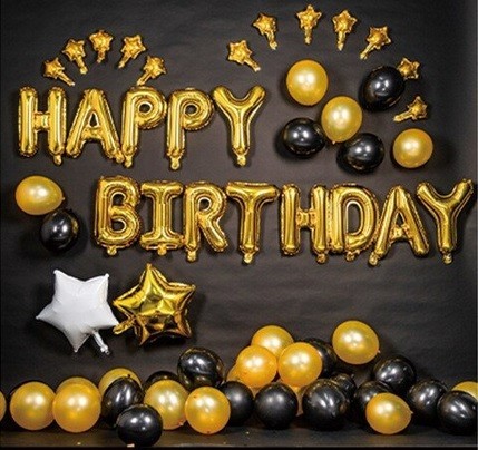 

Набор шаров на день рождения, "HAPPY BIRTHDAY" 035