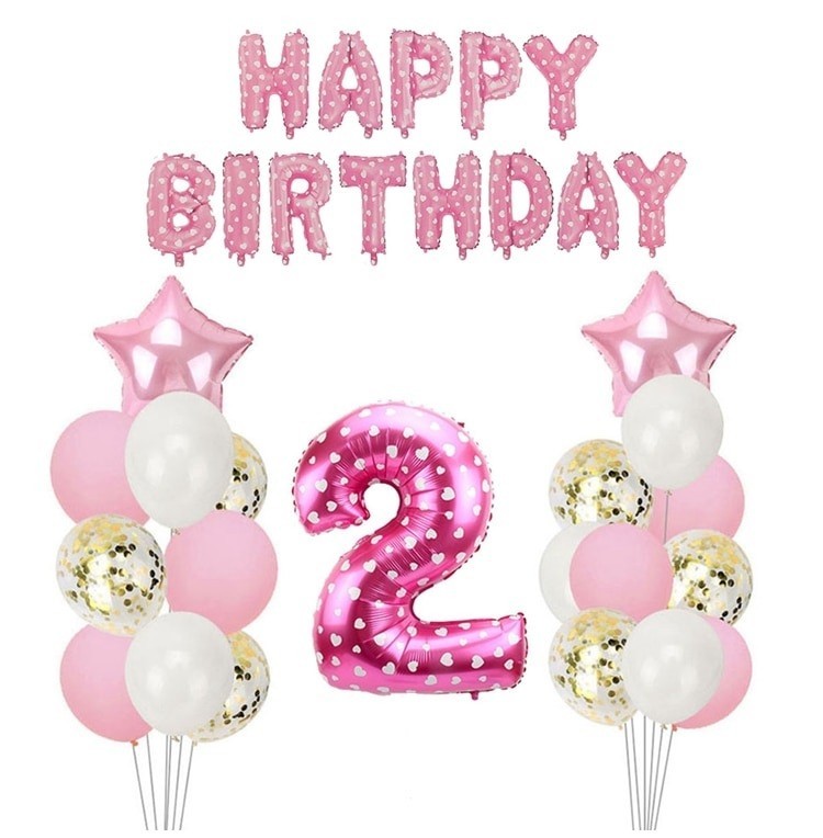 

Набор шаров на день рождения, "HAPPY BIRTHDAY" 042