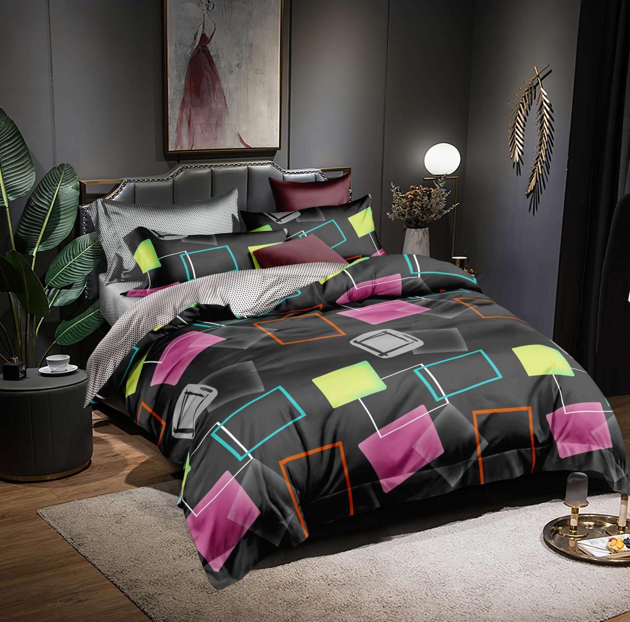 

Полуторный двусторонний комплект постельного белья 150*220 Сатин Люкс TM КРИСПОЛ Украина