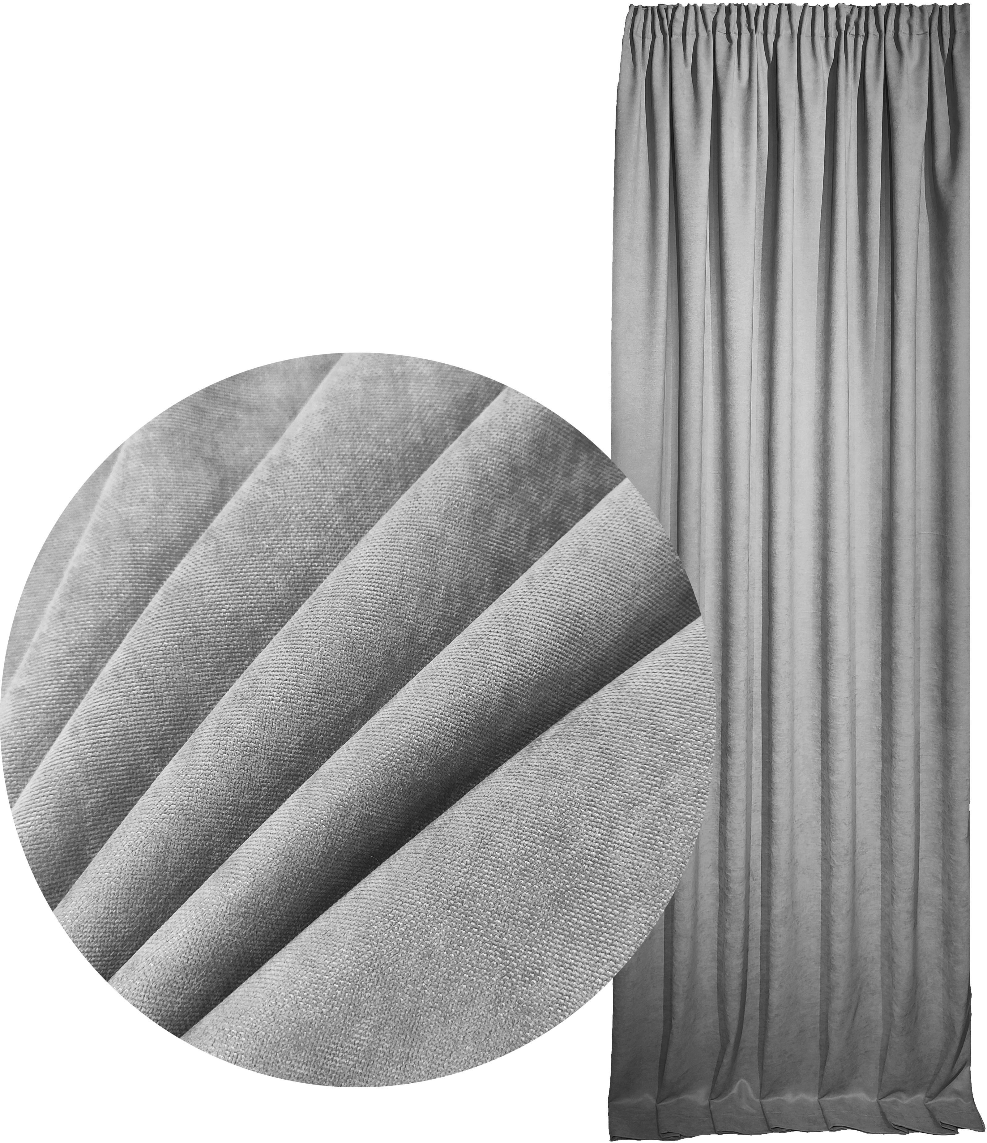 

Штора Декорин Микровелюр 150х265 Светло-серая 1 шт