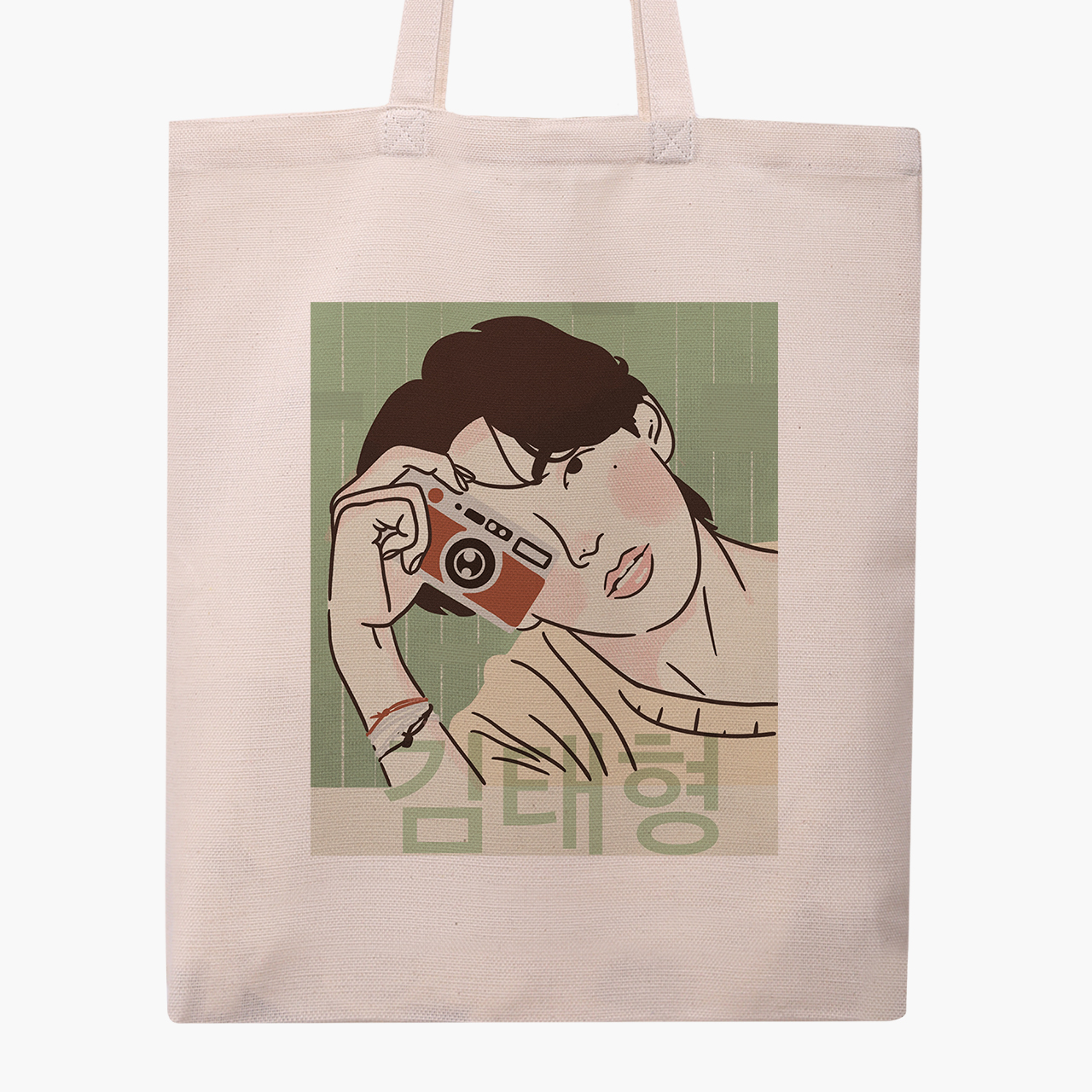 

Эко сумка шоппер Ким Тхэхён БТС (Kim Tae-hyung BTS) (9227-3262) 41x35 см Бежевый
