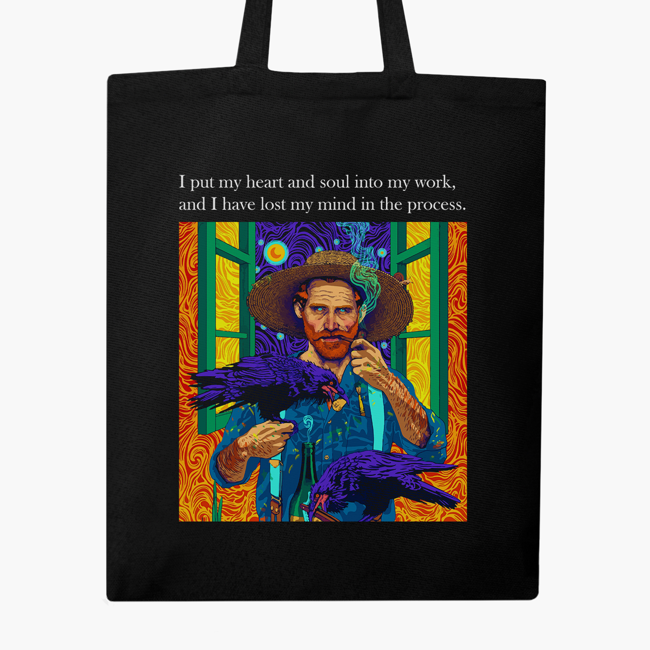 

Эко сумка шоппер Винсент Ван Гог (Vincent van Gogh) (9227-2961) 41x35 см Черный