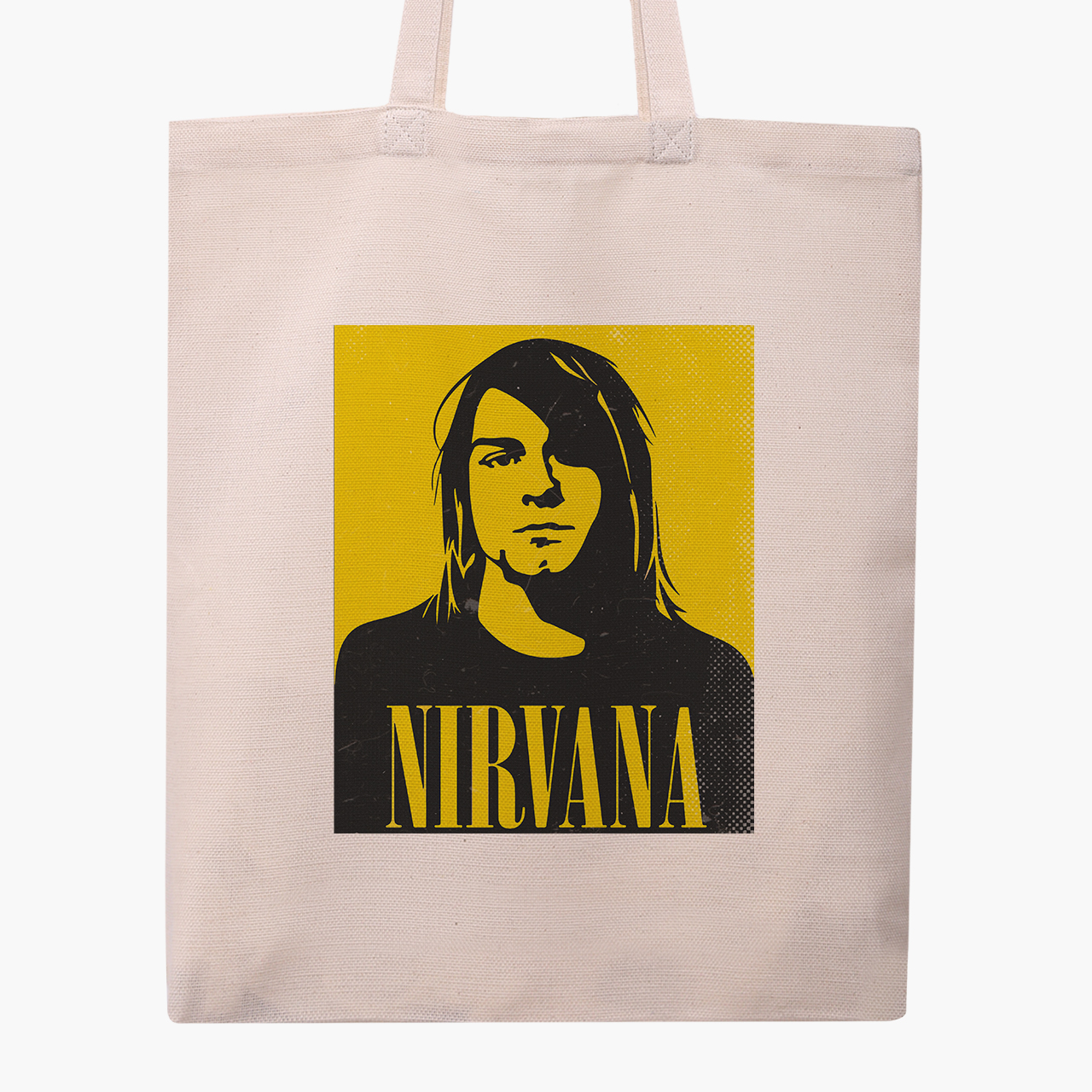 

Эко сумка шоппер Нирвана Курт Кобейн (Nirvana Kurt Cobain) (9227-2970) 41x35 см Бежевый