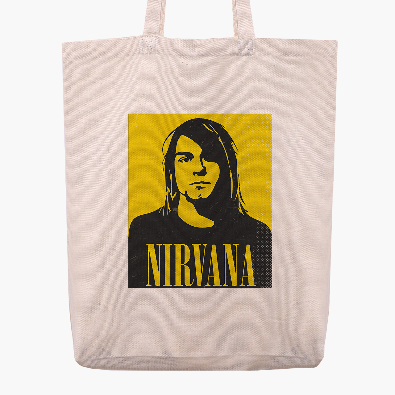 

Эко сумка шоппер Нирвана Курт Кобейн (Nirvana Kurt Cobain) (9227-2970) 41x35x8.5 см Бежевый