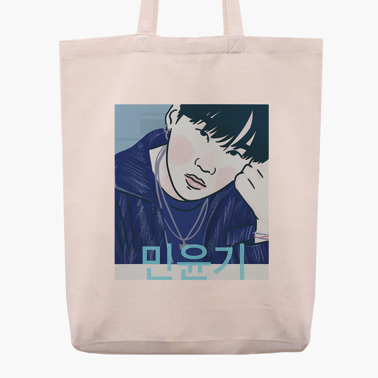 

Эко сумка шоппер Мин Юнги БТС (Min Yoongi BTS) (9227-3260) 41x35x8.5 см Бежевый