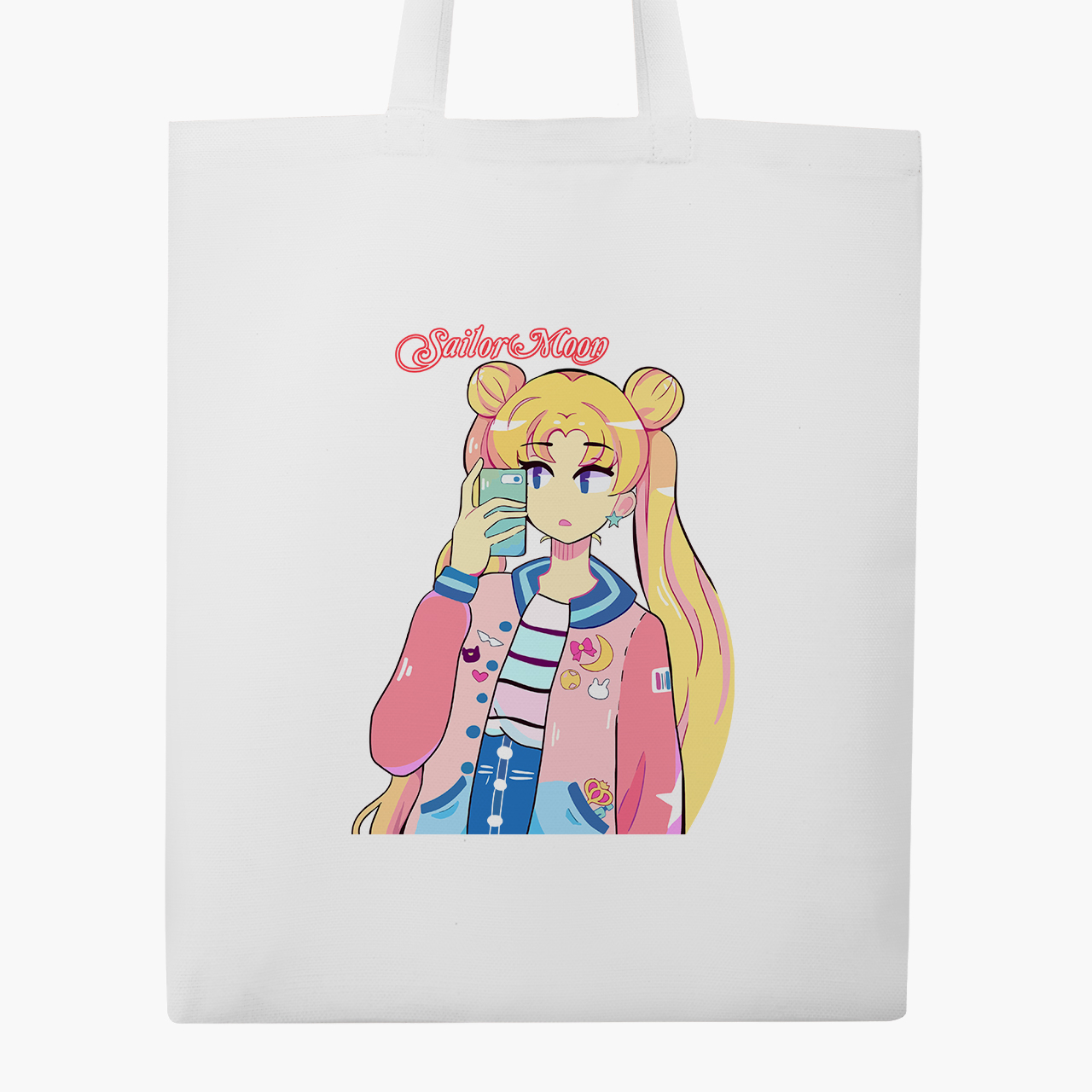 

Эко сумка шоппер Сейлор Мун (Sailor Moon) (9227-2924) 41x35 см Белый