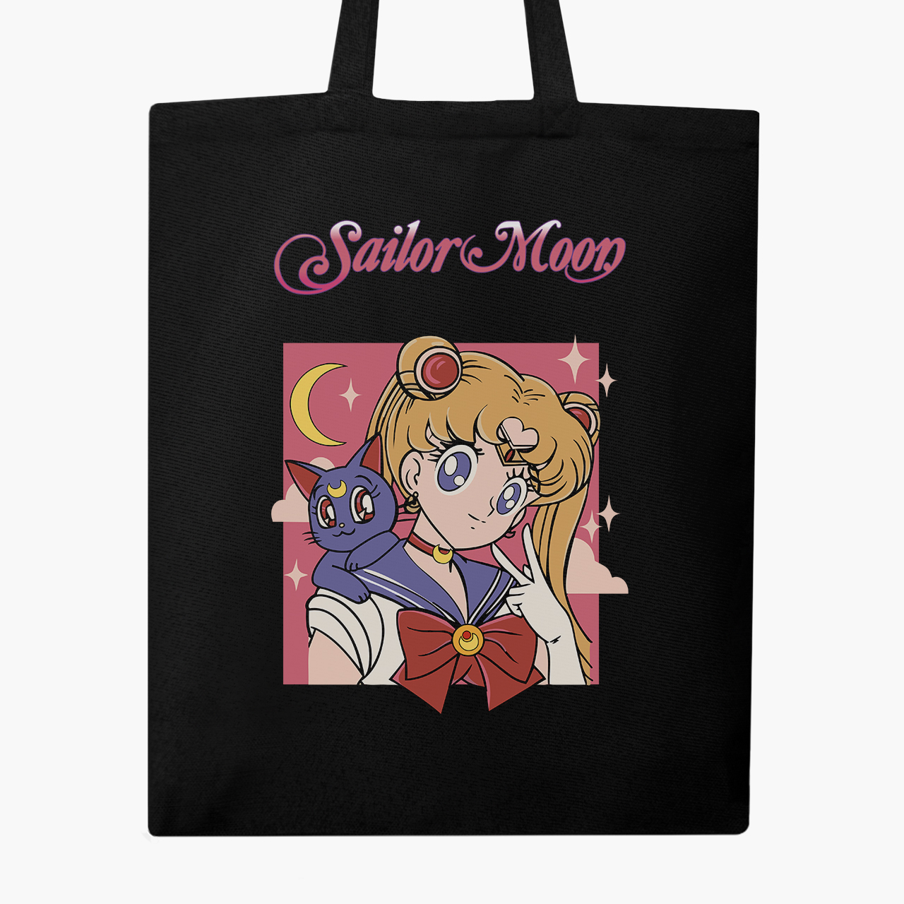 

Эко сумка шоппер Сейлор Мун (Sailor Moon) (9227-2659) 41x35 см Черный