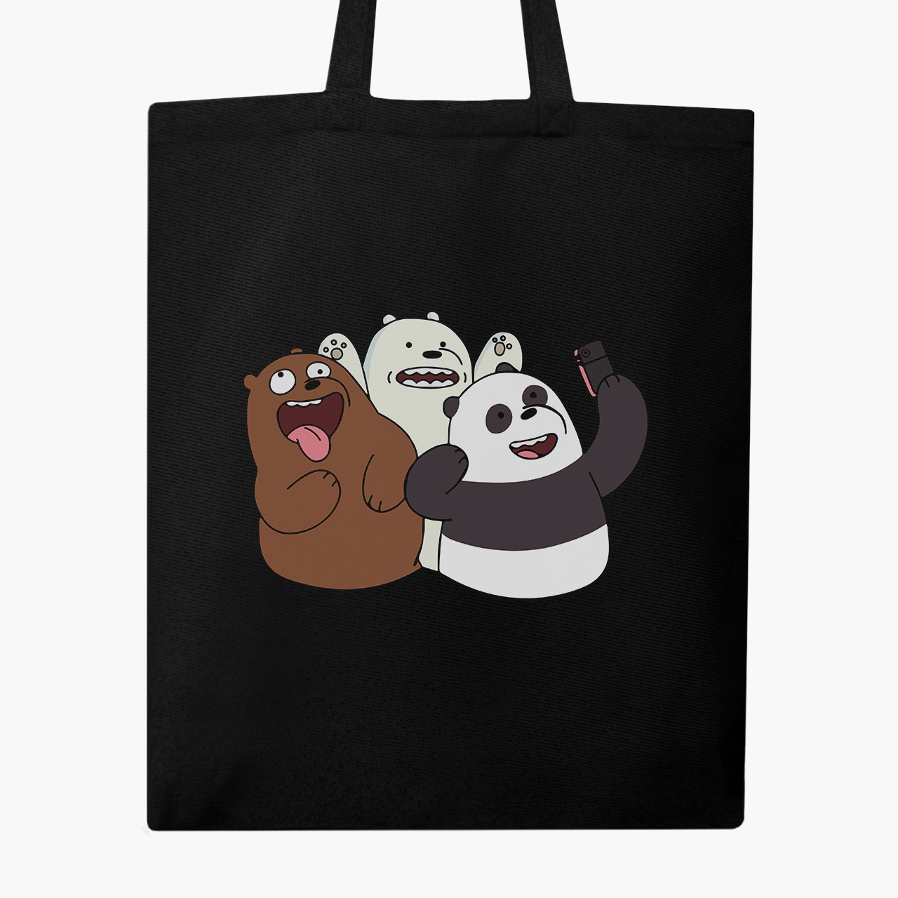 

Эко сумка шоппер Вся правда о медведях (We Bare Bears) (9227-2665) 41x35 см Черный