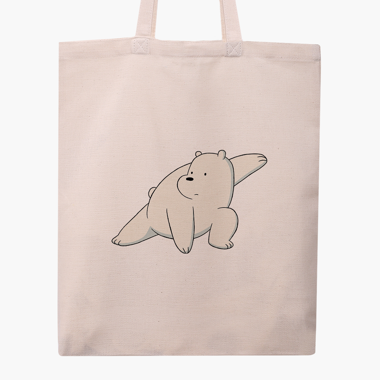 

Эко сумка шоппер We Bare bears Ice Bear (9227-1775) 41x35 см Бежевый