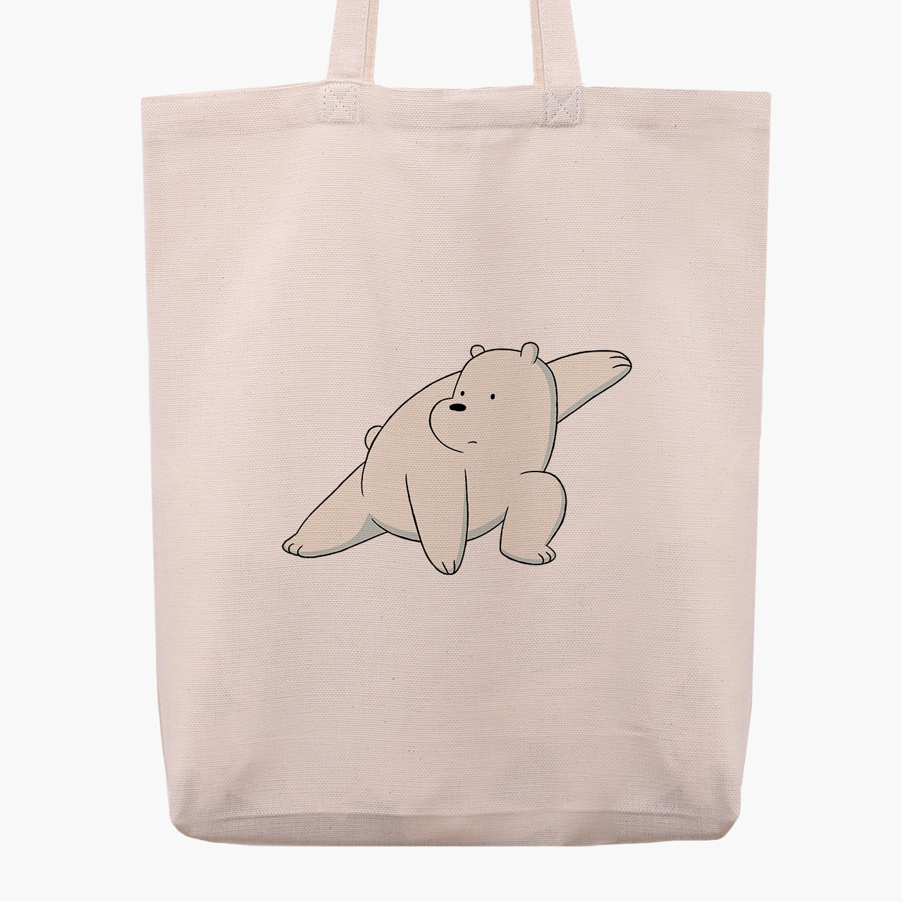 

Эко сумка шоппер We Bare bears Ice Bear (9227-1775) 41x35x8.5 см Бежевый