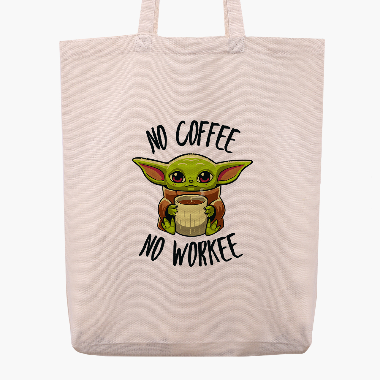

Эко сумка шоппер Бейби Йода (Baby Yoda) (9227-1987) 41x35x8.5 см Бежевый
