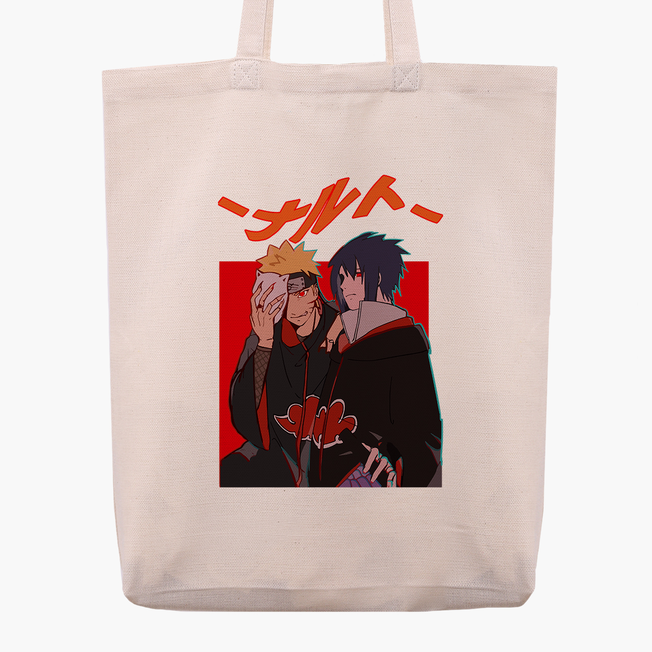 

Эко сумка шоппер Naruto Uzumaki and Sasuke Uchiha (9227-2815) 41x35x8.5 см Бежевый