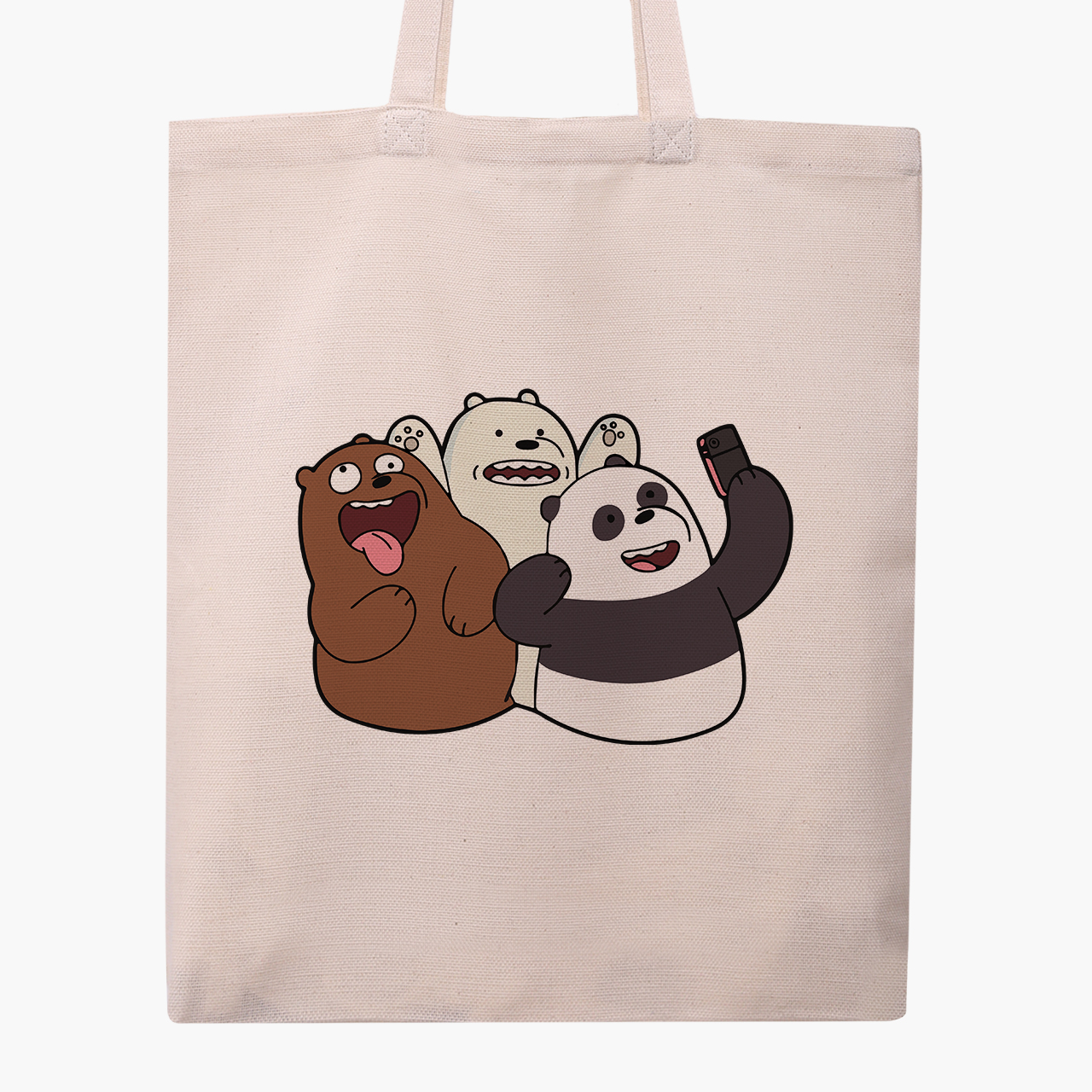 

Эко сумка шоппер Вся правда о медведях (We Bare Bears) (9227-2665) 41x35 см Бежевый