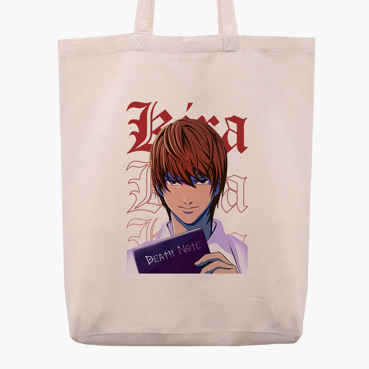 

Эко сумка шоппер Death Note Kira (9227-2823) 41x35x8.5 см Бежевый