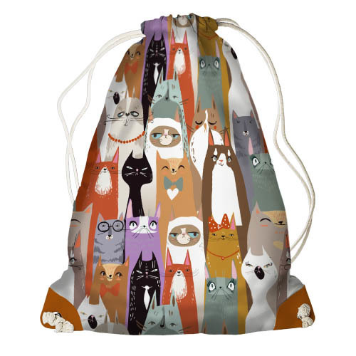 

Рюкзак-мешок Коты Presentville 33х45 см 000171890