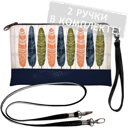 

Клатч через плечо Перья Presentville 25х15 см 000175194