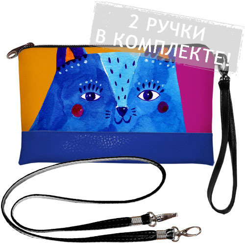 

Клатч через плечо Синий кот Presentville 25х15 см 000175055